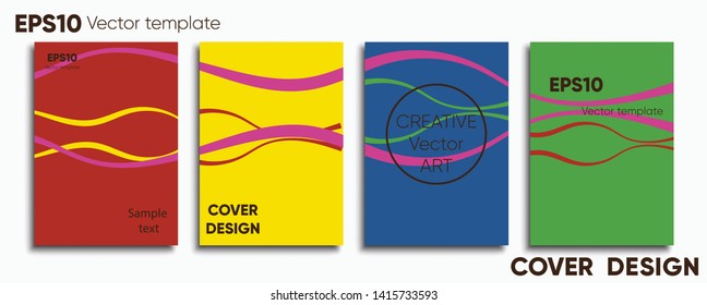 Creative colored cover. Cover design. Cool background.