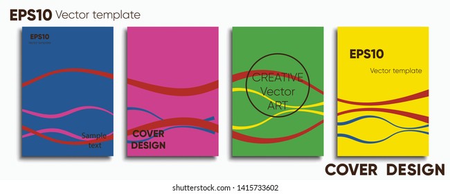 Creative colored cover. Cover design. Cool background.