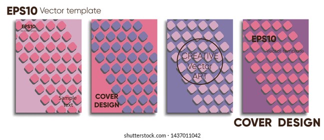 Creative colored cover. Cover design. Cool background.