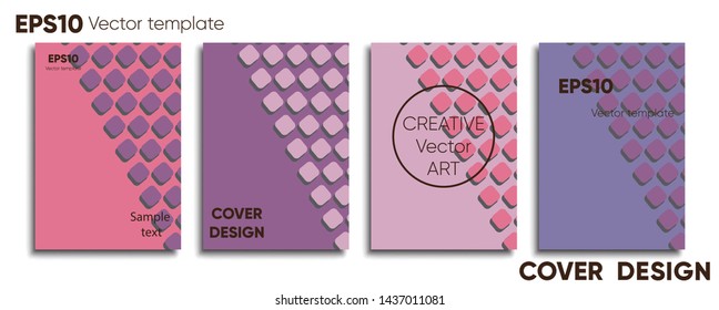 Creative colored cover. Cover design. Cool background.