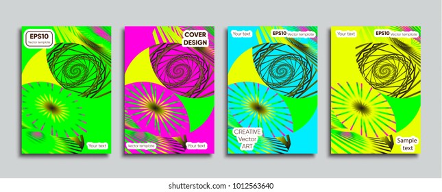 Creative colored cover. Cover design. Neon colors.