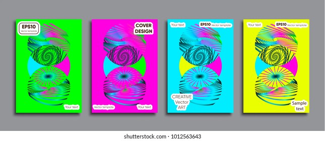 Creative colored cover. Cover design. Neon colors.