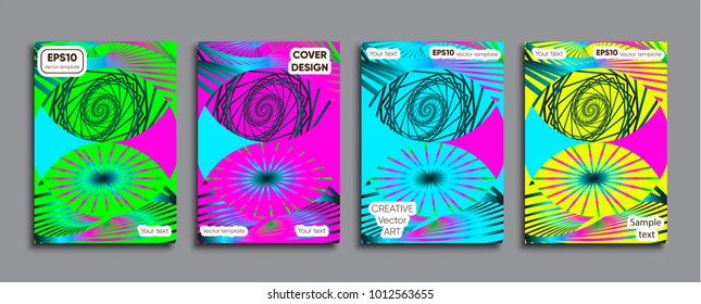 Creative colored cover. Cover design. Neon colors.
