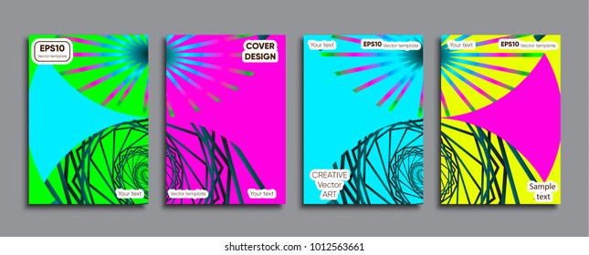 Creative colored cover. Cover design. Neon colors.