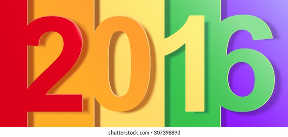 Creative colorful 2016 Background image