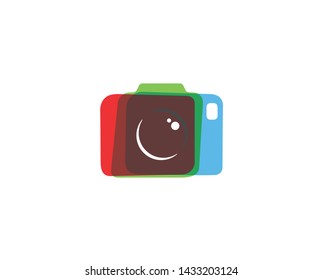 Creative Colorful Abstract Camera Logo Design Symbol Vector Illustration