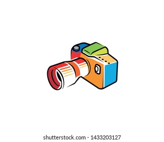 Creative Colorful Abstract Camera Logo Design Symbol Vector Illustration