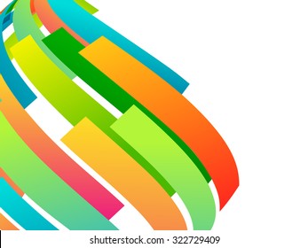 Kreatives, bunter abstraktes Design, verziert auf weißem Hintergrund.