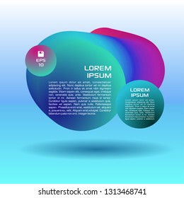 Creative colorful abstract fluid with vibrant colorful geometric shapes. Minimal design can be used for background, flyer, cover