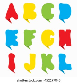 creative colorful alphabet design vector