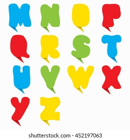 creative colorful alphabet design vector