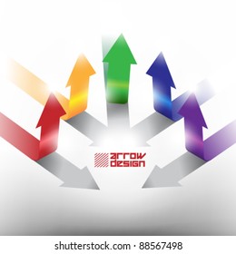 creative colorful arrow label vector design