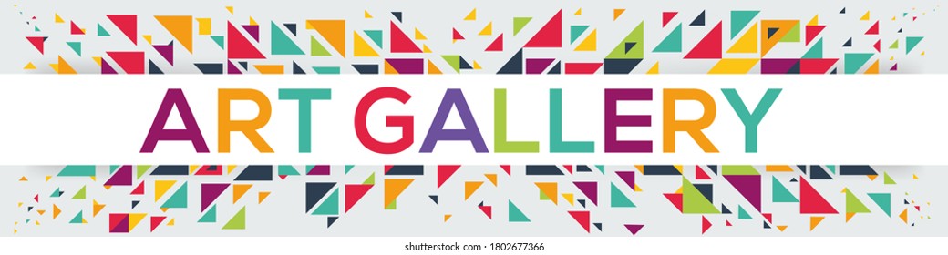diseño de texto creativo colorido (galería de arte), ilustración vectorial.