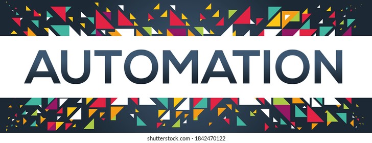 creative colorful (automation) text design ,written in English language, vector illustration.
