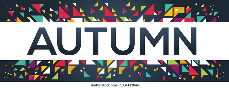 creative colorful (Autumn) text design,written in English language, vector illustration.