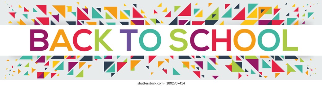 creative colorful (Back to school) text design, vector illustration.