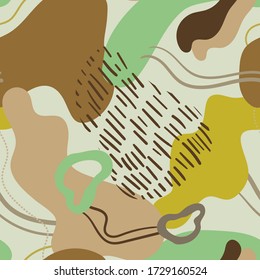 Creative colorful background with abstract patterns. Design for prints, posters, postcards, etc. Vector illustration. Seamless pattern.