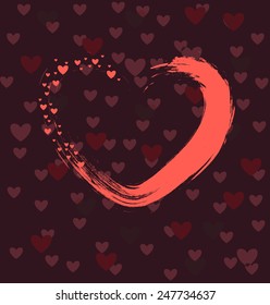 Creative colorful background with heart
