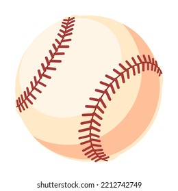 Creative colorful balls flat illustration. Cartoon baseball ball isolated vector illustration. Sport game equipment concept