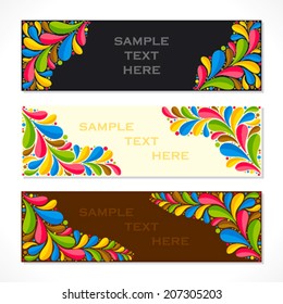 creative colorful banner or leaf let design concept vector