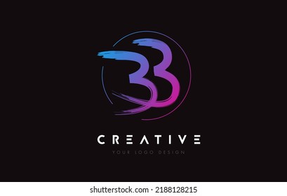Diseño del logotipo de la carta de pincel de color creativo. Vector de concepto de las letras de pincel escritas a mano artísticas. 