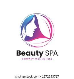 Creative colorful beauty spa logo vector template logo design