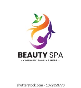 Creative colorful beauty spa logo vector template logo design