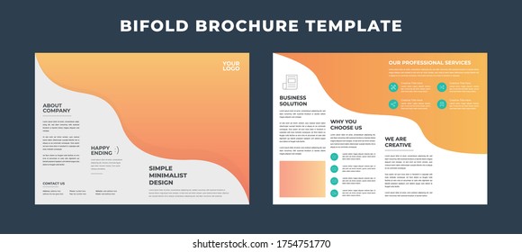 Creative Colorful Bifold Business abstract vector template.Brochure design, cover modern layout, annual report, poster, flyer in A4 with colorful shapes for tech, science, market with light background