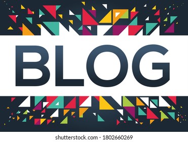 diseño de texto creativo colorido (blog), ilustración vectorial.