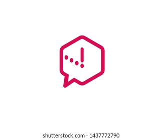 Creative Colorful Box Chat Logo Design Vector Symbol Illustration