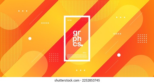 Creative colorful bright orange background with geometric pattern design for flyers, posters, cards, etc. Eps10 vector.