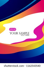 Creative colorful brochure. Soft shapes.