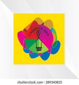 creative colorful bulb idea vector 