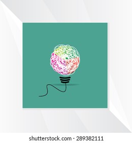creative colorful bulb idea vector illustration 