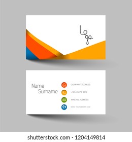 Creative and colorful business card design. With inspiration from the abstract. Vector illustration EPS10.