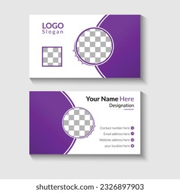 Creative colorful business card design template with horizontal and vertical layout	
