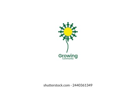 Creative colorful business community logo design.