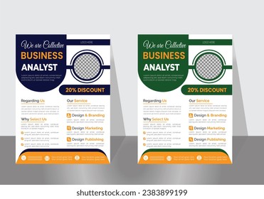 Creative and Colorful Business Flyer Design Template.