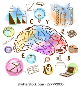 Creative colorful business infographic elements for idea concept.
