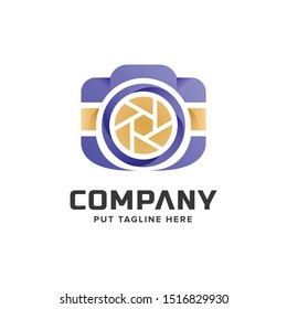 Creative colorful camera logo collection  for startup and business