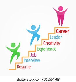 Creative colorful career path
