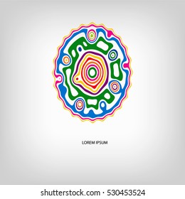 Creative colorful circle abstract pattern may use as logo. Vector illustration with place for text. 
