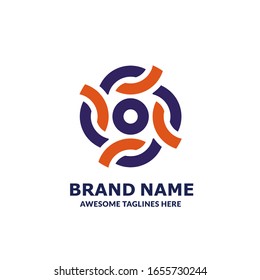 creative colorful circle group of unity logo design vector symbol Illustration