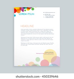 Creative Colorful Circles Letterhead Design