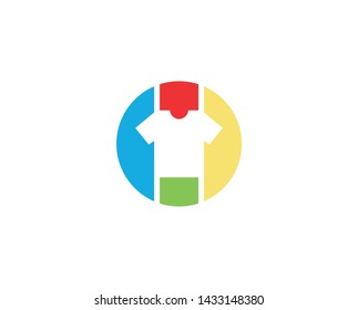 Creative Colorful circular colorful tshirt Logo Design Symbol Vector Illustration