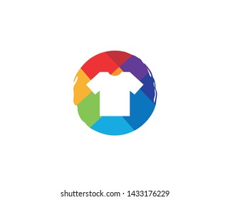 Creative Colorful circular colorful tshirt Logo Design Symbol Vector Illustration