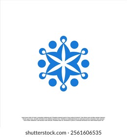 Creative colorful Community Logo Icon Design Vector