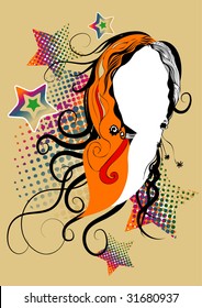 Creative and colorful complex illustration with stars