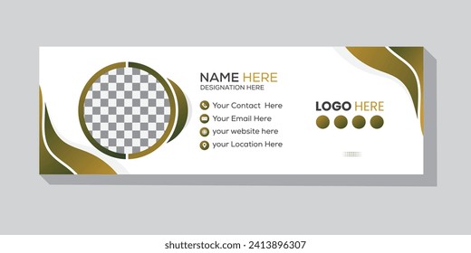 Creative colorful corporate email signature design