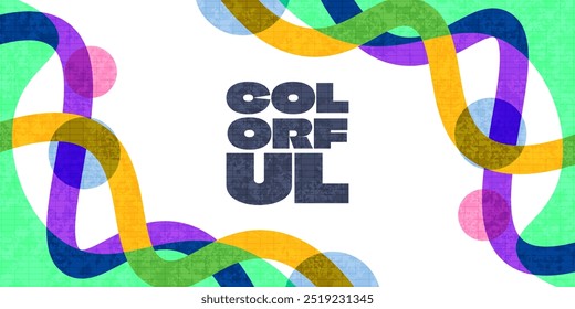Creative and Colorful Cover or Banner Design Template with Modern and Minimal Style for Identity, Branding, Advertising or Promotion. Abstract Layout Design with Vibrant Concept